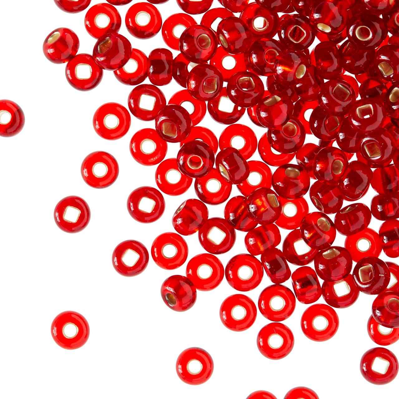 12 Pack: John Bead Ruby Silver Lined Czech Glass Seed Beads, 6/0